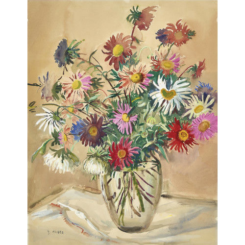 ERNST HUBER : Blumenstillleben (DOBIASCHOFSKY AUKTIONEN AG)