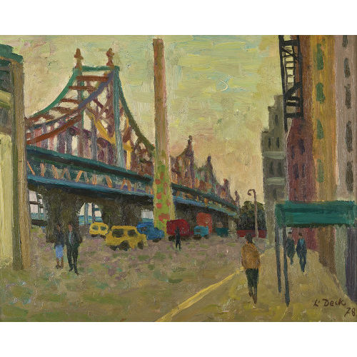 LEO DECK : 'Queensborough Bridge, New-York' (DOBIASCHOFSKY AUKTIONEN AG)