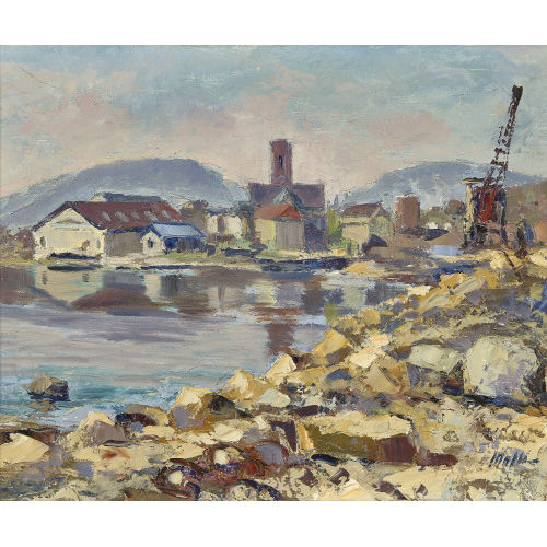 WALTER MAFLI : Seeuferlandschaft (DOBIASCHOFSKY AUKTIONEN AG)