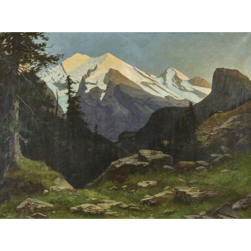 JAKOB LORENZ R�DIS�HLI : 'Abend in den Hochalpen' (DOBIASCHOFSKY AUKTIONEN AG)