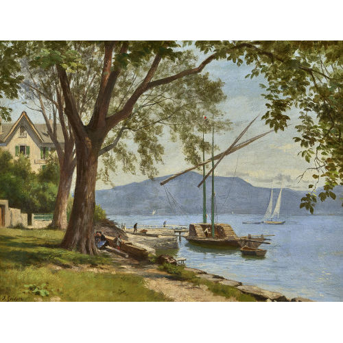 JOHANN JOSEPH GEISSER : Au bord du Lac L�man (DOBIASCHOFSKY AUKTIONEN AG)