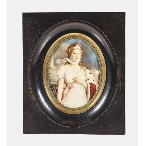 MINIATUR : Bildnis einer jungen Prinzessin mit Hermelinmantel (DOBIASCHOFSKY AUKTIONEN AG)
