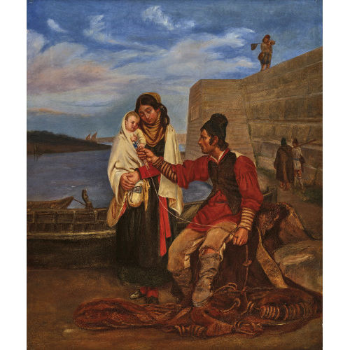 L�OPOLD LOUIS ROBERT : Fischerfamilie am Ufer (DOBIASCHOFSKY AUKTIONEN AG)