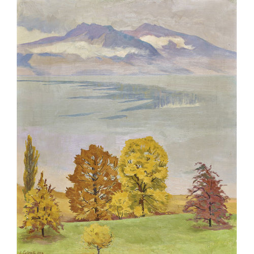 PLINIO ARMIN COLOMBI : Herbst am Thunersee (DOBIASCHOFSKY AUKTIONEN AG)