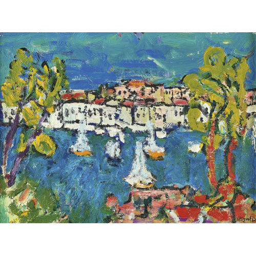 JEAN-LOUIS PIGUET : Segelboote in der Bucht (DOBIASCHOFSKY AUKTIONEN AG)