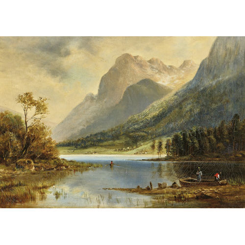JEAN PHILIPPE GEORGE-JULLIARD : Ruderboote am Bergsee (DOBIASCHOFSKY AUKTIONEN AG)