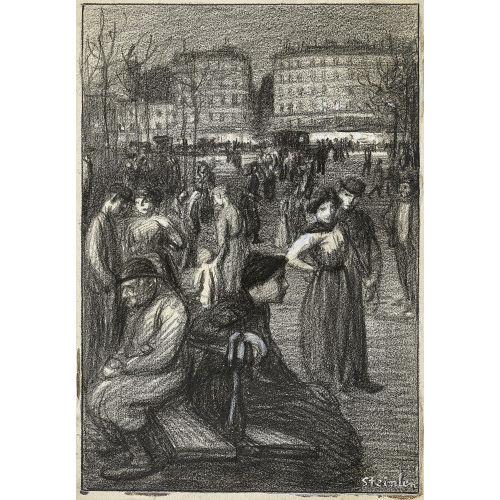 TH�OPHILE-ALEXANDRE STEINLEN : Volk im Park (DOBIASCHOFSKY AUKTIONEN AG)
