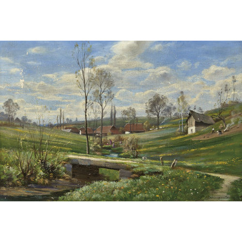 CHRISTIAN BAUMGARTNER : Fr�hlingslandschaft (DOBIASCHOFSKY AUKTIONEN AG)