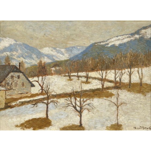 THEODOR BARTH : Voralpenlandschaft im Vorfr�hling (DOBIASCHOFSKY AUKTIONEN AG)