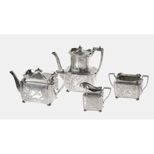 KAFFEE- UND TEESERVICE : London, um 1890 (The Goldsmiths & Silversmiths Company) (DOBIASCHOFSKY AUKTIONEN AG)
