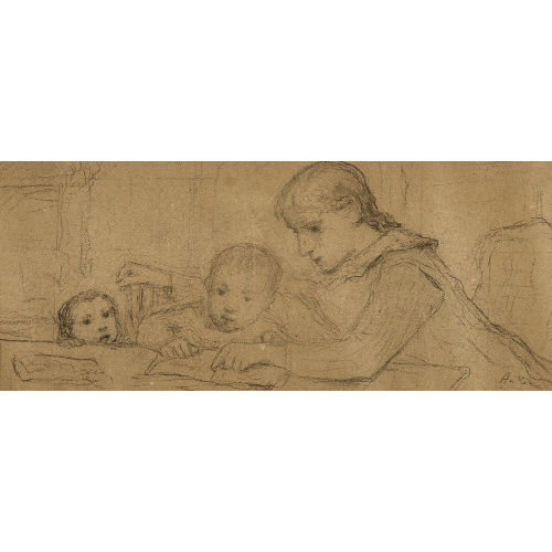 ALBERT ANKER : Studie zu 'Die ltere Schwester' (DOBIASCHOFSKY AUKTIONEN AG)
