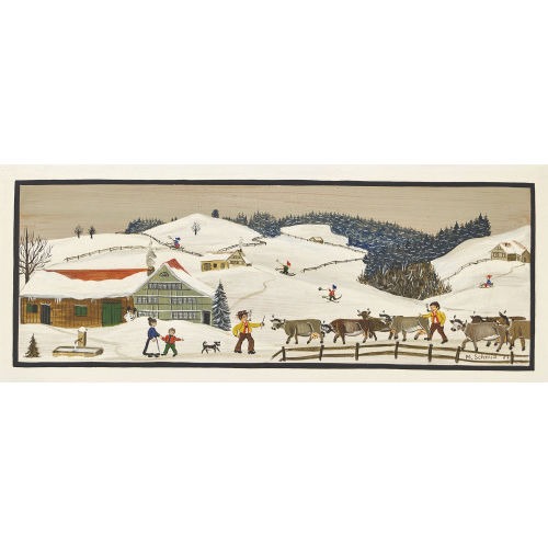 M. SCHMID : Appenzeller Winterlandschaft (DOBIASCHOFSKY AUKTIONEN AG)