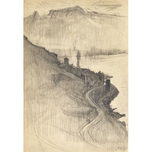 ERNEST BI�LER : Blick auf Saint-Saphorin am Genfersee (DOBIASCHOFSKY AUKTIONEN AG)