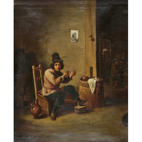 DAVID II TENIERS : Der Raucher im Bauernwirtshaus (DOBIASCHOFSKY AUKTIONEN AG)
