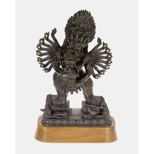 19./20. JH. TIBET : Vajrabhairava mit Vajravetali (DOBIASCHOFSKY AUKTIONEN AG)