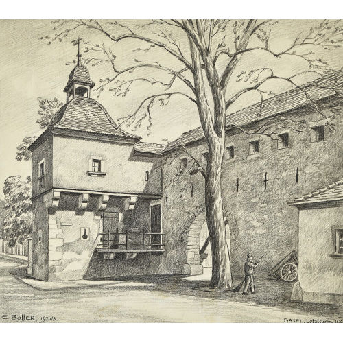ERMANNO (HERMANN) BOLLER : 'Basel. Letziturm 1676' (DOBIASCHOFSKY AUKTIONEN AG)