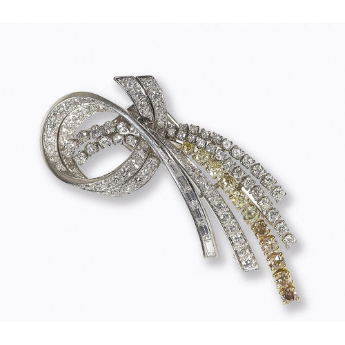 DIAMANT-BROSCHE : G�belin, Luzern (DOBIASCHOFSKY AUKTIONEN AG)