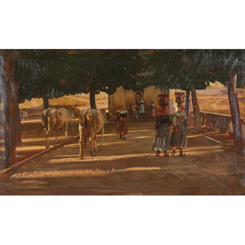KNUD SINDING : B�uerinnen auf Kreta (DOBIASCHOFSKY AUKTIONEN AG)