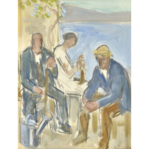 WILHELM GIMMI : Les vignerons (DOBIASCHOFSKY AUKTIONEN AG)