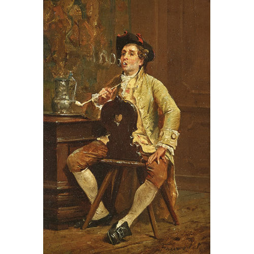 JEAN-BAPTISTE FAUVELET : Der Pfeifenraucher (DOBIASCHOFSKY AUKTIONEN AG)