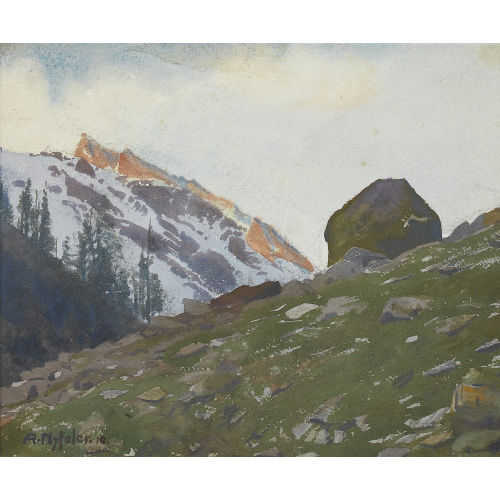 ALBERT NYFELER : Sommerliche Bergpartie (DOBIASCHOFSKY AUKTIONEN AG)