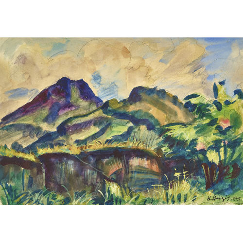 HEINRICH HERZIG : Sommerliche Bergpartie (DOBIASCHOFSKY AUKTIONEN AG)