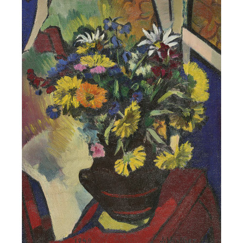 JEAN-PIERRE VIOLLIER : 'Bouquet de zinias' (DOBIASCHOFSKY AUKTIONEN AG)