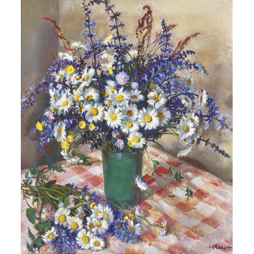 HENRI MARCEL ROBERT : Nature morte aux fleurs (DOBIASCHOFSKY AUKTIONEN AG)