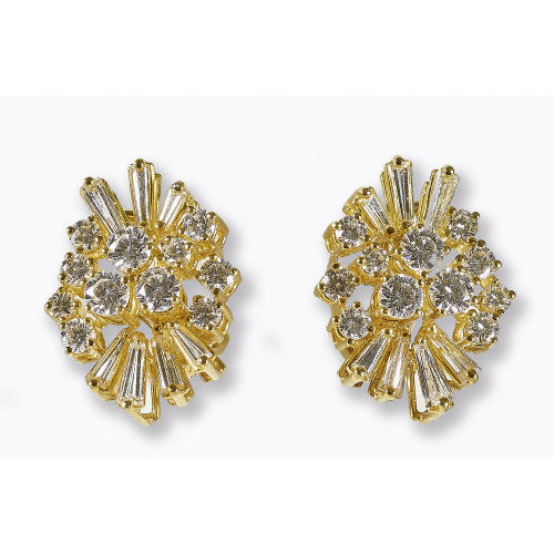 DIAMANT-OHRSTECKER : Bucherer, Basel (DOBIASCHOFSKY AUKTIONEN AG)