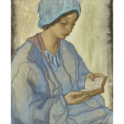 CHARLES-CLOS OLSOMMER : 'Jeune fille lisant' (DOBIASCHOFSKY AUKTIONEN AG)