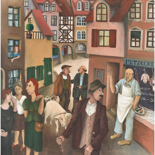 CUNO R�THLISBERGER : 'In der Metzger-Gasse' (DOBIASCHOFSKY AUKTIONEN AG)