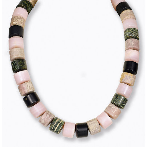 SERPENTIN-ACHAT-CALCITH-COLLIER : (DOBIASCHOFSKY AUKTIONEN AG)