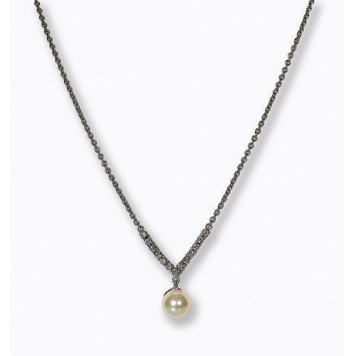 PERLEN-DIAMANT-COLLIER : (DOBIASCHOFSKY AUKTIONEN AG)