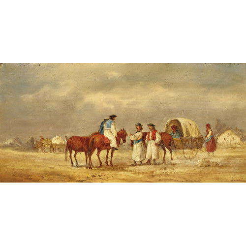 J. WOLSKI : 'Fahrt zum Markt' (DOBIASCHOFSKY AUKTIONEN AG)