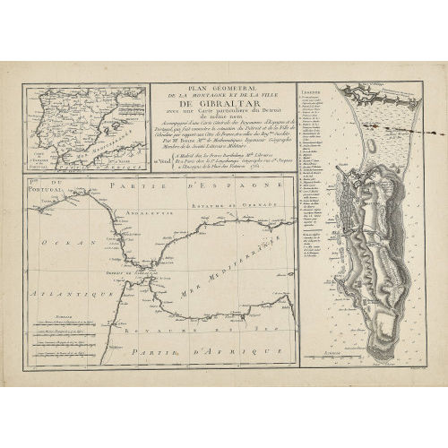 18. JH. FRANKREICH : Karten von Gibraltar (DOBIASCHOFSKY AUKTIONEN AG)