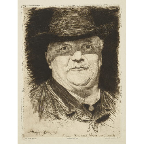 KARL STAUFFER-BERN : 'Konrad Ferdinand Meyer' (DOBIASCHOFSKY AUKTIONEN AG)