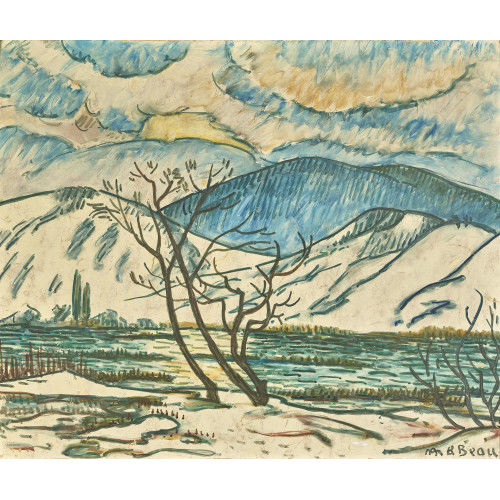 ALCIDE MARIE LE BEAU : 'Paysage d'hiver � Cortaillod' (DOBIASCHOFSKY AUKTIONEN AG)