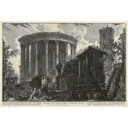 GIOVANNI BATTISTA PIRANESI : 'Veduta del tempio della Sibilla in Tivoli' (DOBIASCHOFSKY AUKTIONEN AG)