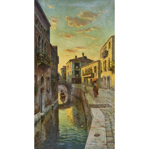 ANTOINE I (AUCH ALDINE BOUVARD : Gassenpartie in Venedig in der Abendsonne (DOBIASCHOFSKY AUKTIONEN AG)
