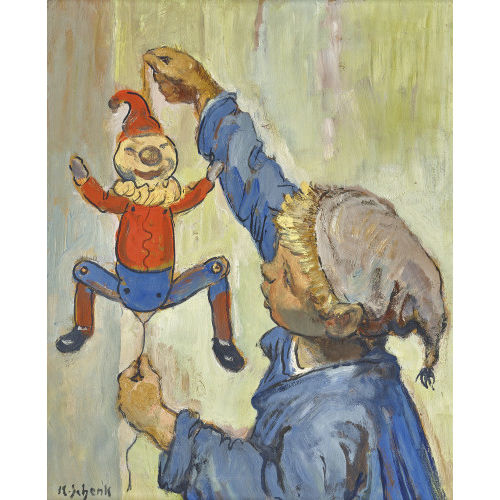 KARL SCHENK : Knabe mit Hampelmann (DOBIASCHOFSKY AUKTIONEN AG)