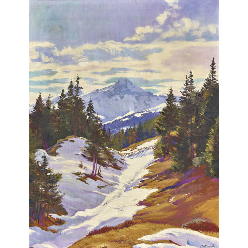 KARL ANNELER : Alpenlandschaft im Vorfr�hling (DOBIASCHOFSKY AUKTIONEN AG)