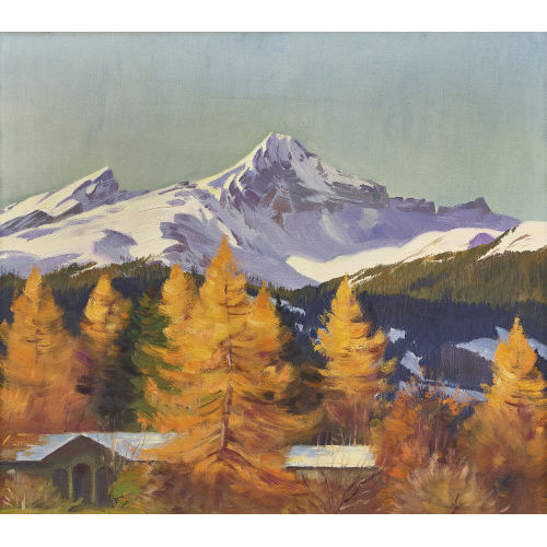 KARL ANNELER : Herbstliche Alpenlandschaft (DOBIASCHOFSKY AUKTIONEN AG)