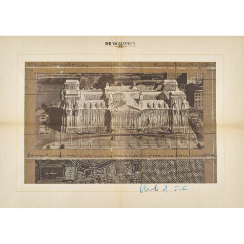 CHRISTO UND JEANNE-CLAUDE) CHRISTO & JEANNE-CLAUDE (JAVACHEFF : 'Wrapped Reichstag' (DOBIASCHOFSKY AUKTIONEN AG)