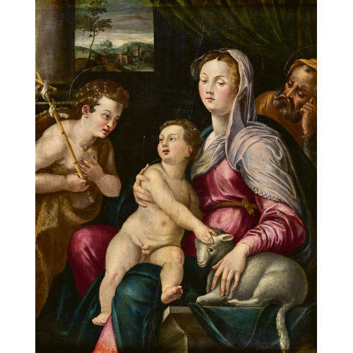 RAFFAELLINO DEL COLLE : Die Heilige Familie mit dem Johannesknaben (DOBIASCHOFSKY AUKTIONEN AG)