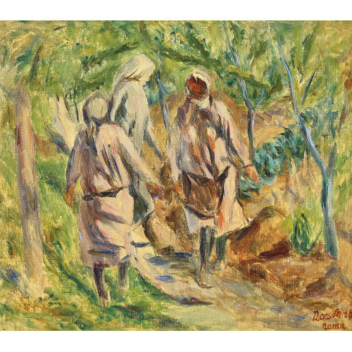 CARL ROESCH : Drei Frauen auf einem Waldweg (DOBIASCHOFSKY AUKTIONEN AG)