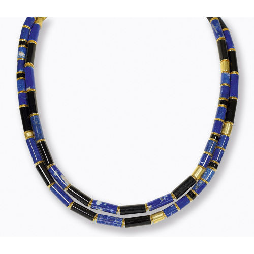 LAPISLAZULI-ONYX-SAUTOIR : Othmar Zschaler, Bern (DOBIASCHOFSKY AUKTIONEN AG)