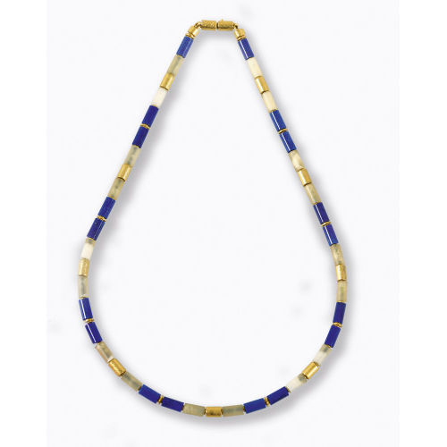 LAPISLAZULI-CHALCEDON-COLLIER : Othmar Zschaler, Bern (DOBIASCHOFSKY AUKTIONEN AG)