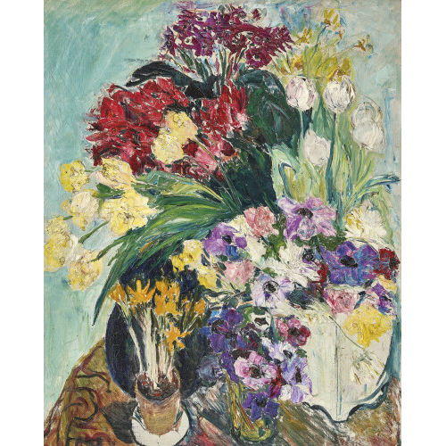 AUGUSTA VON ZITZEWITZ : �ppiges Blumenstillleben (DOBIASCHOFSKY AUKTIONEN AG)