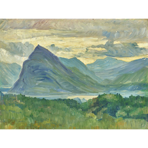 ALESSANDRO EDOARDO DE GRADA : 'Luganersee nach dem Gewitter' (DOBIASCHOFSKY AUKTIONEN AG)