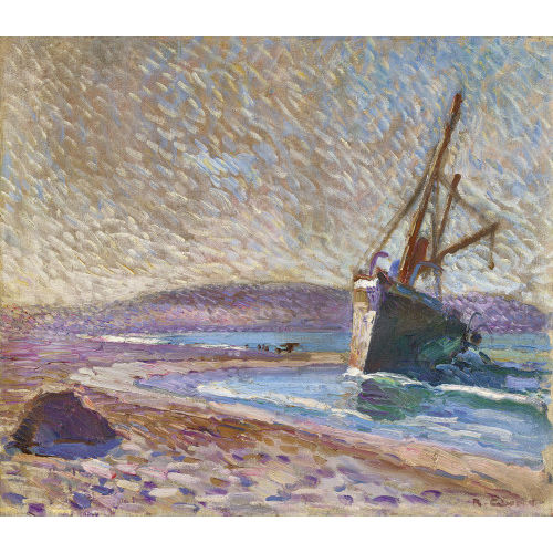 RUDOLF GUDDEN : 'Gestrandetes Schiff' (DOBIASCHOFSKY AUKTIONEN AG)